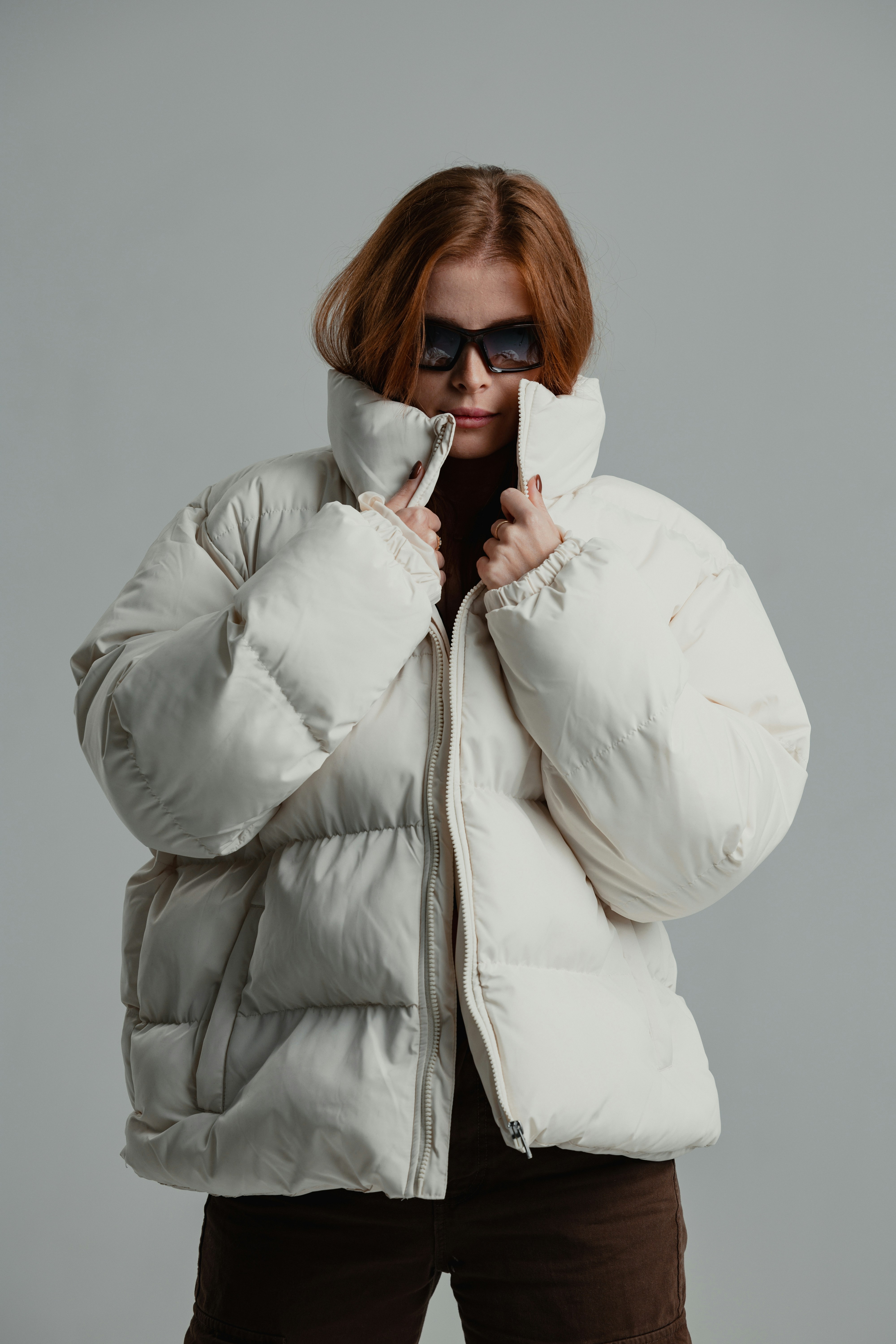 Oversized Cream Puffer Jacket